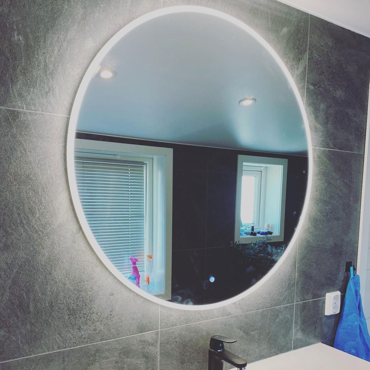 Led-striper på badet